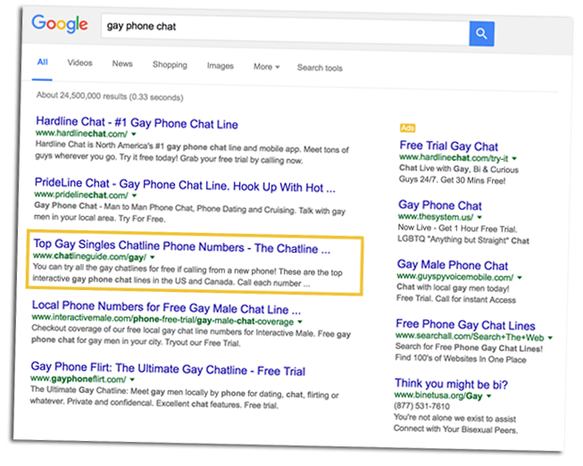 Gay Phone Chat Search Results